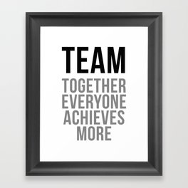 Team Work Quotes, Office Decor, Office Wall Art, Office Art, Office Gifts Framed Art Print