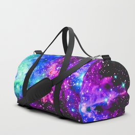 Fox Fur Nebula Galaxy Pink Purple Blue Duffle Bag