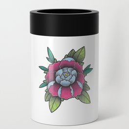 Pink and Blue Peony Can Cooler