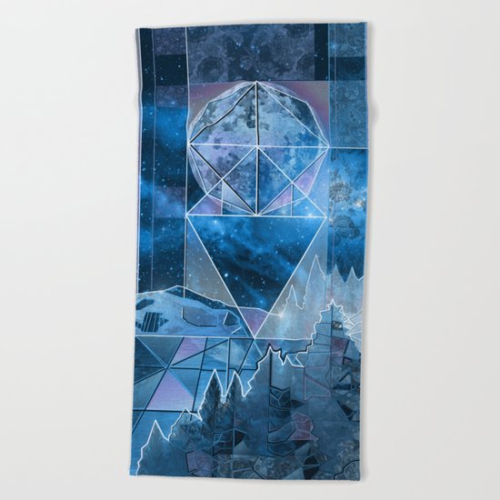night forest 2 Beach Towel