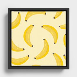Hand drawn bananas -tropical food Framed Canvas