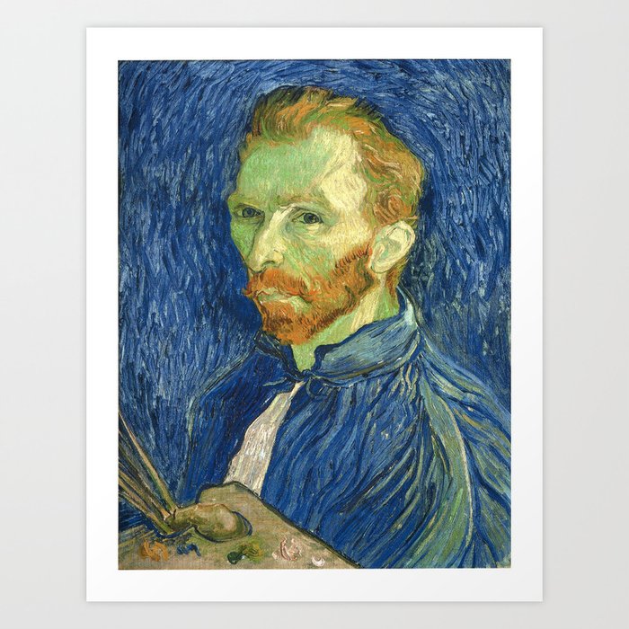 Vincent Van Gogh Self Portrait with Pallette 1889 Art Print