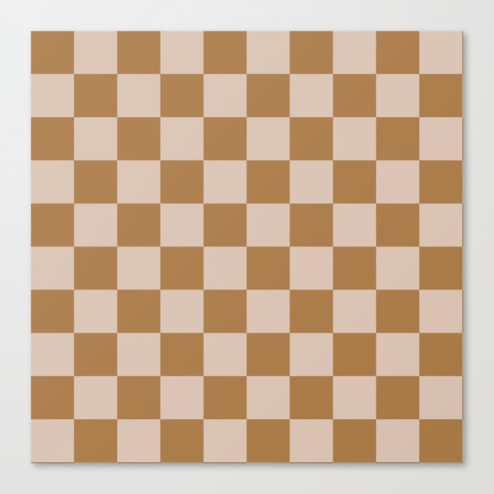 Brown Checkerboard  Canvas Print