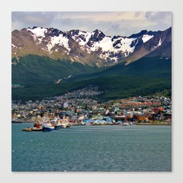 Argentina Photography - Archipelago Surrounded By Tall Majestic Mountains Canvas Print
