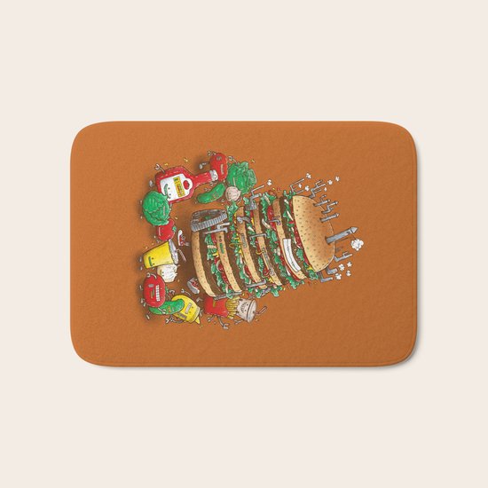 Uber BurgerBot Bath Mat