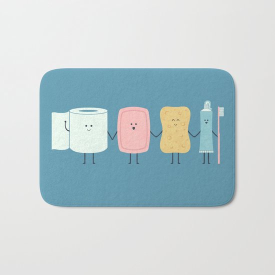 The Bathroom Gang Bath Mat