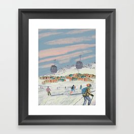 Winter Ski Trip.  Framed Art Print