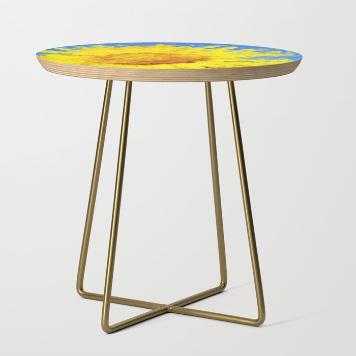 Stained Glass Sunflower Side Table