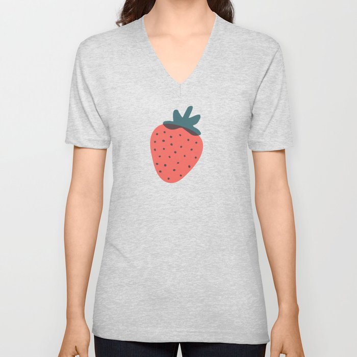 Strawberries V Neck T Shirt