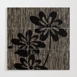 Flower in dark background Wood Wall Art