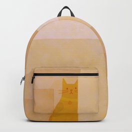Abstraction_GEOMETRIC_CAT_SHAPE_CUTE_MEOW_ADORABLE_POP_ART_0705A Backpack