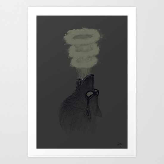 Huff and Puff Art Print