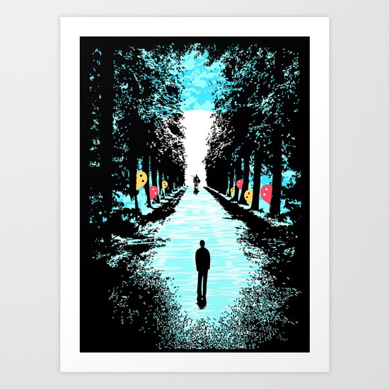 Lonely Walk Art Print