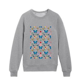 Butterfly Floral Modern Collection Kids Crewneck
