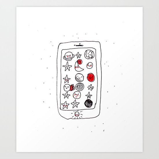 My space phone Art Print
