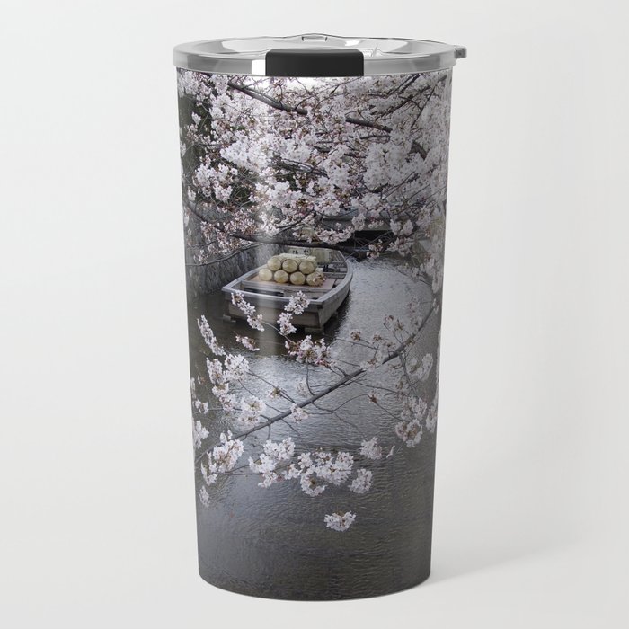 cherry blossoms in Japan Travel Mug