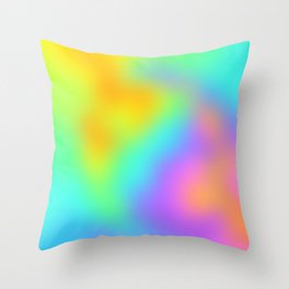 Bright Rainbow Unique Soft Gradient Throw Pillow