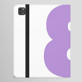 8 (Lavender & White Number) iPad Folio Case