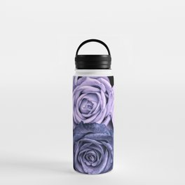 PURPLE ROSES floral flowers violet Water Bottle
