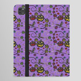 Purple Halloween Pattern iPad Folio Case