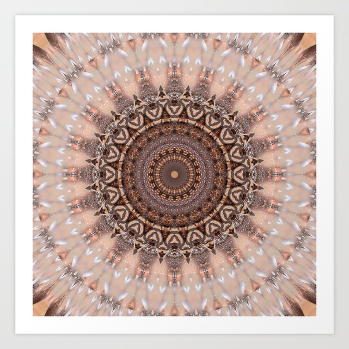 Mandala romantic pink Art Print