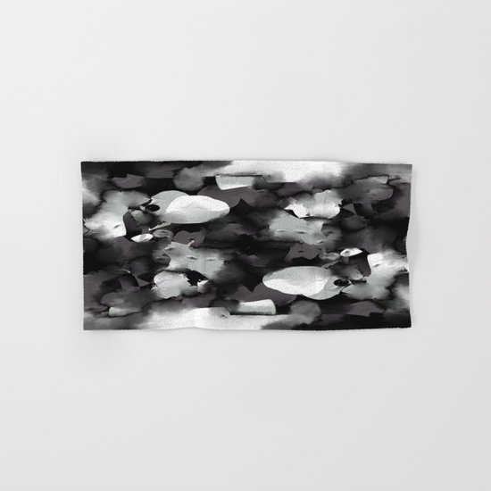 Raw Paint 2 - Black And White Hand & Bath Towel