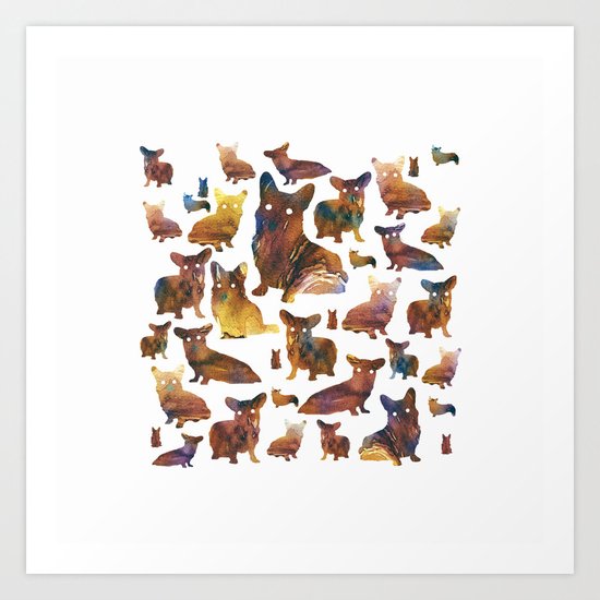 corgi Art Print