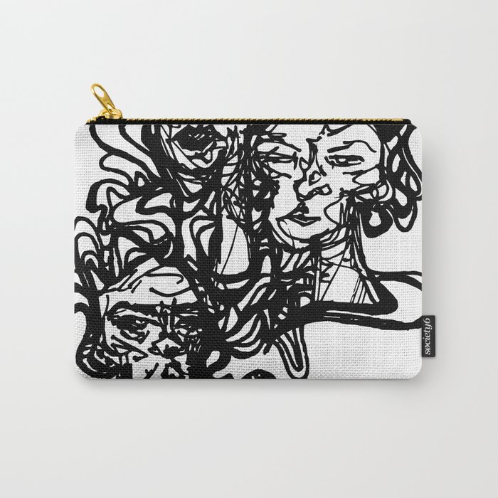 faces doodle 2 Carry-All Pouch