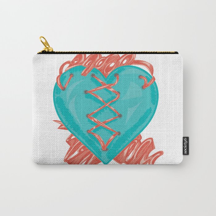 Ribbon Heart Carry-All Pouch