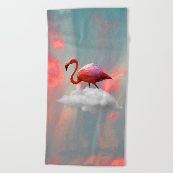 My Home up to the Clouds Beach Towel