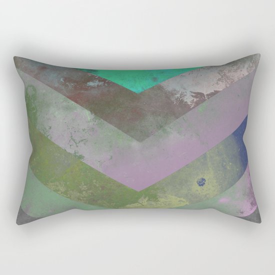 Look Down (Abstract, pastel, geometric artwork) Rectangular Pillow