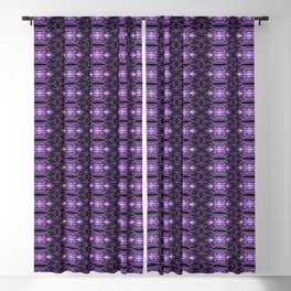 Liquid Light Series 3 ~ Purple Abstract Fractal Pattern Blackout Curtain