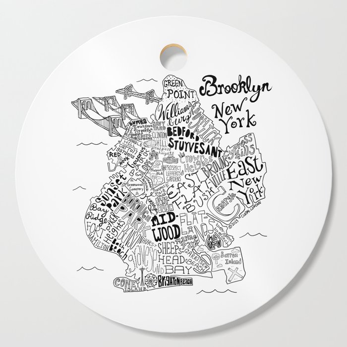 Brooklyn Map Cutting Board