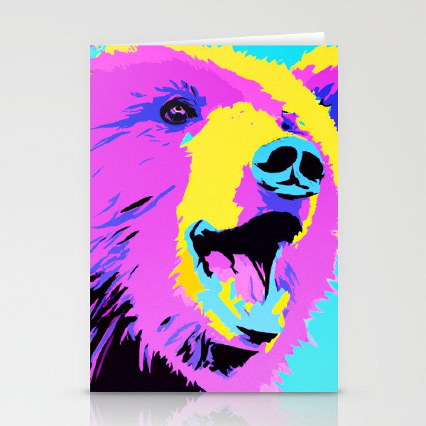 Colorful bear Stationery Cards