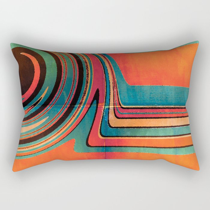 Southwestern Adventure II - colorful art and home decor Rectangular Pillow
