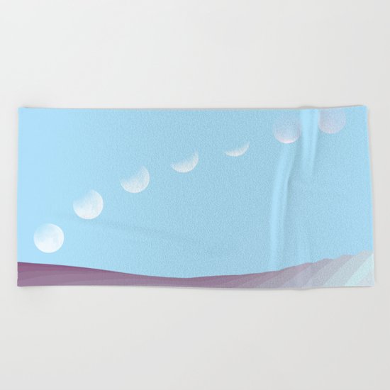 Phases of the moon Beach Towel