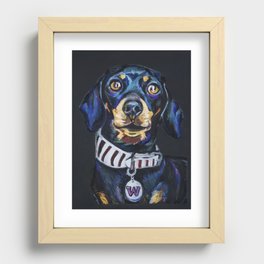 Funniest dog: Willow Recessed Framed Print