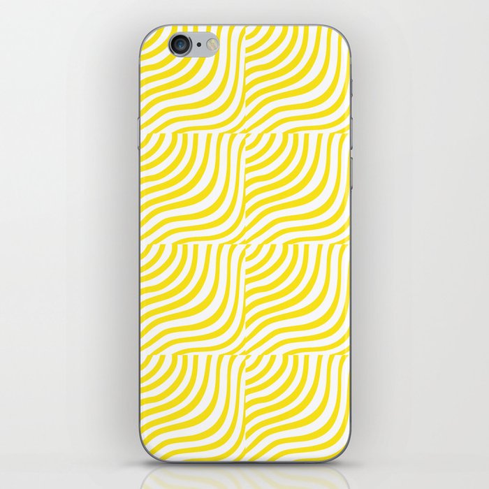 Modern Yellow Stripes Shells iPhone Skin