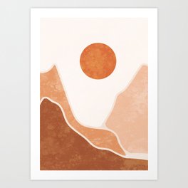 Desert and mountains VII Art Print