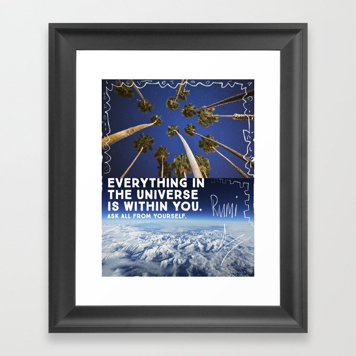Rumi quote Universe Framed Art Print