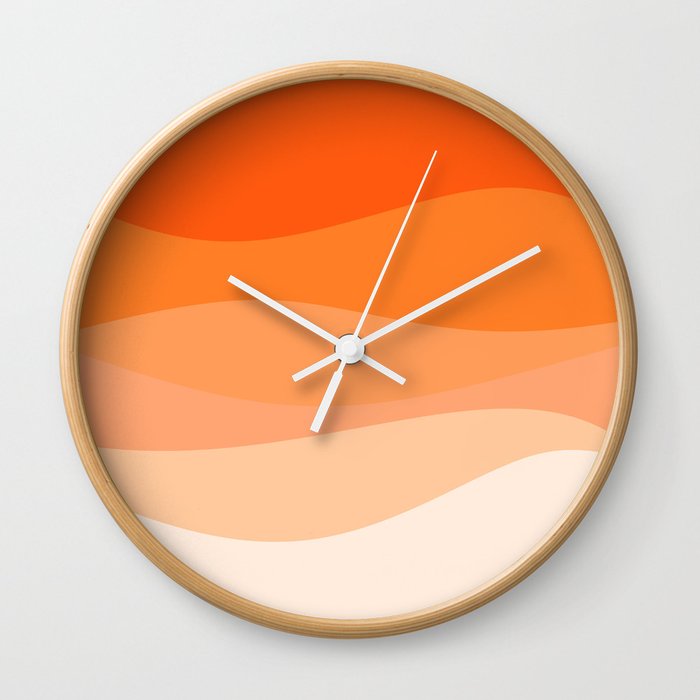 Creamsicle Dream - Abstract Wall Clock