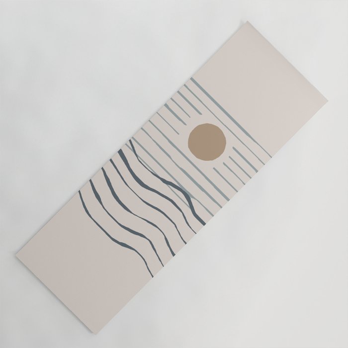 abstract landscape - mid century - stripes Yoga Mat