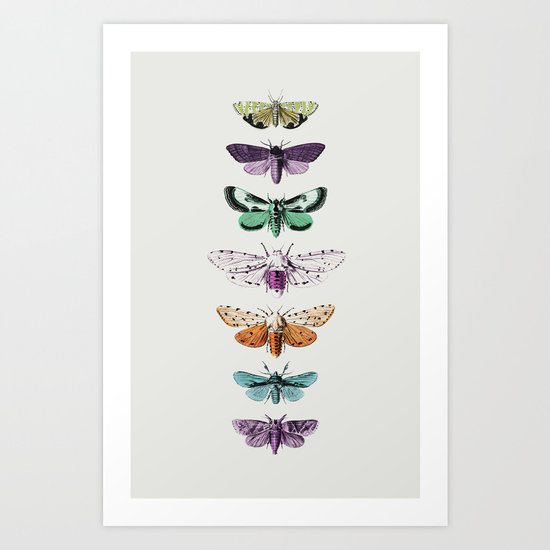 Techno-Moth Collection Art Print