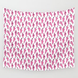 piggy pink swipers on www.white Wall Tapestry
