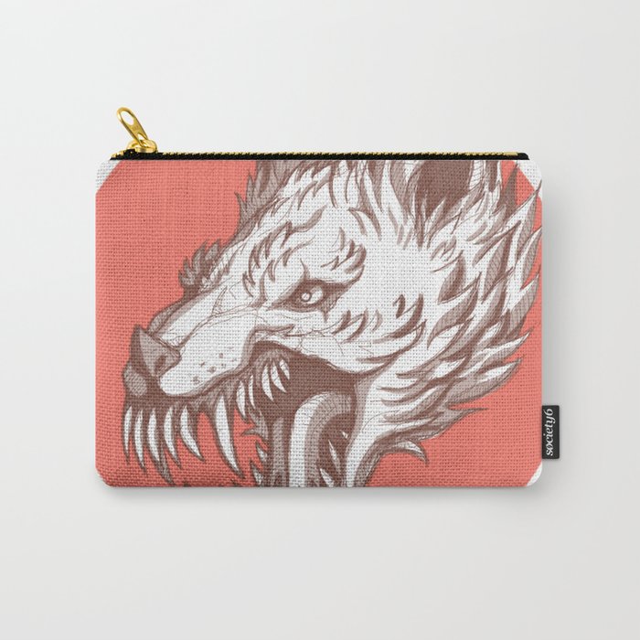 Angry Red Wolf Carry-All Pouch