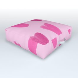 Pink Be My Valentine Hearts  Outdoor Floor Cushion