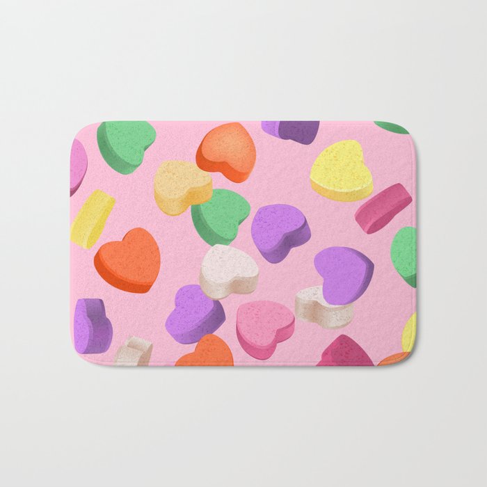 Valentine's Day Heart Candy Bath Mat