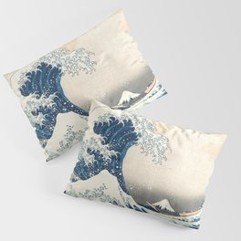 The Great Wave Off Kanagawa by Katsushika Hokusai Thirty Six Views of Mount Fuji - The Great Wave Pillow Sham