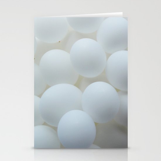 white balloons Stationery Cards