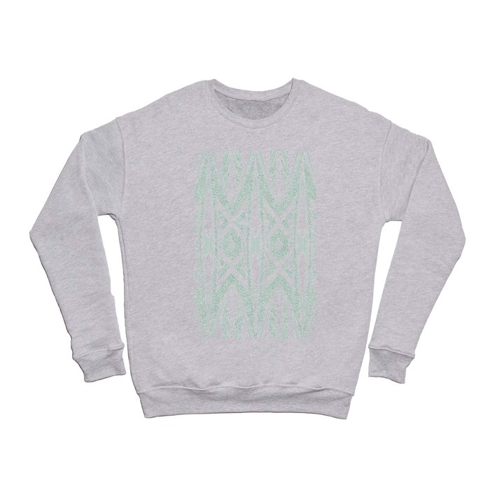 Velvety Tribal Shield Reverse Pale Green Crewneck Sweatshirt